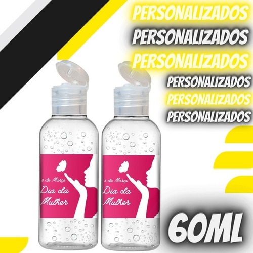 40 Mini Álcool Em Gel 60ml Lembrancinha Personalizada Brinde