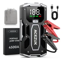 Comprar Arrancador de batería auto portátil Brpom con pantalla digital flash led linterna led 12V arrancador para para coche y moto camiones barcos autocaravanas tractor color negro