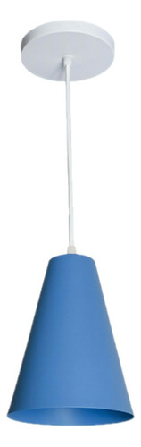 Lámpara Maxxi Luminario Colgante Aluminio Interior Techo Color Azul