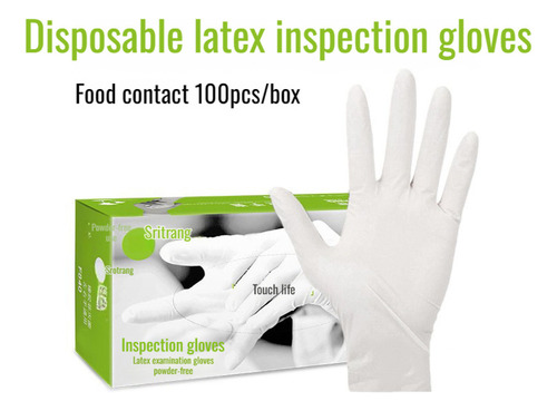Guante Vinil Synmax Nitrilo Libre De Látex Para 100 Piezas