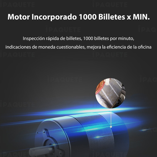 Imagen 6 de 9 de Contadora De Billetes Máquina Cuenta Dinero Detector Falsos