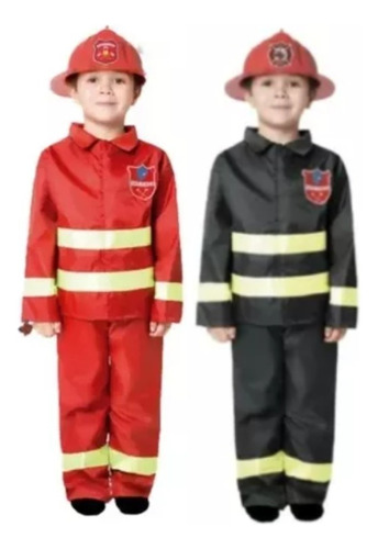 Disfraz Bombero Niños Incluye Sombrero Talle 4