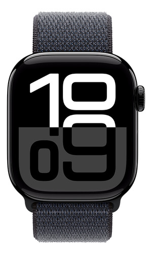 Apple Watch Series 10 GPS • Caja de aluminio negro azabache de 42 mm • Correa loop deportiva color tinta - Aceptable (Reacondicionado)
