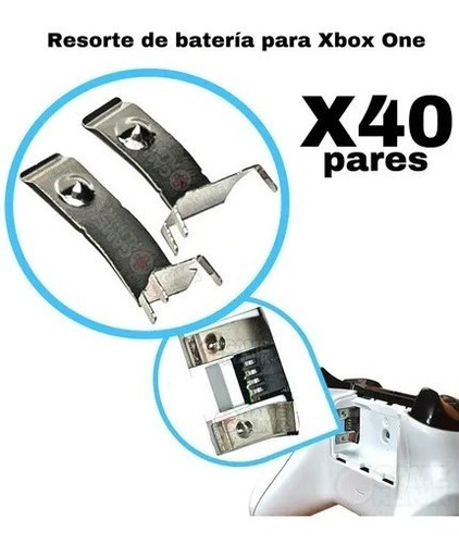 40 X Lamina Lente Resorte De Pila Para Control Xbox One