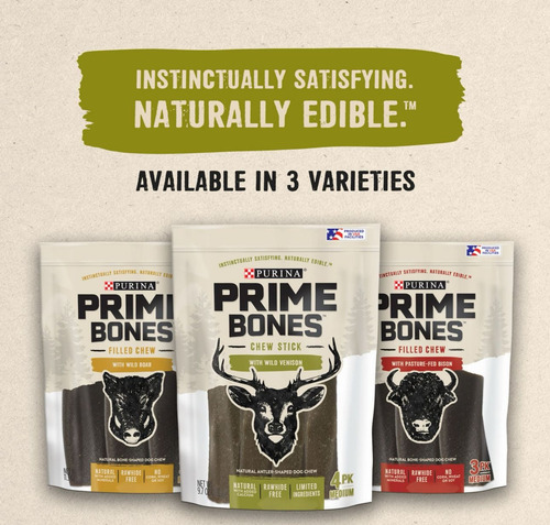 Purina Prime Bones Chew Stick With Wild Venison 16 Ct.