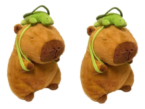 Pack De 2 Juguetes De Peluche Capybara De 9 Pulgadas Cor 2pcs
