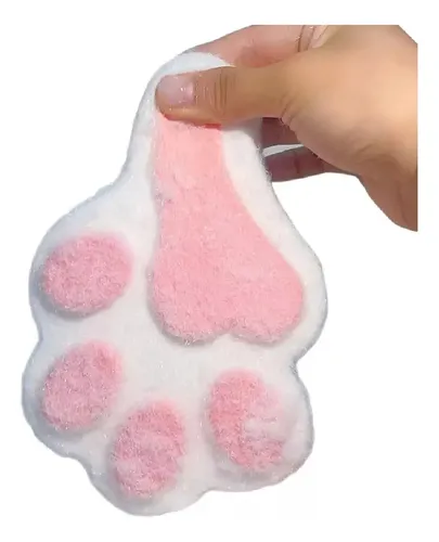 Juguete De Silicona Para Apretar Con Forma De Pata De Gato, Set De 2 Piezas, Azul Y Rosa, Para Aliviar El Estrés