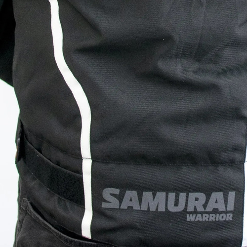 Imagen 4 de 9 de Campera Moto Samurai Monaco Blanco Sport Abrigo Desmontable
