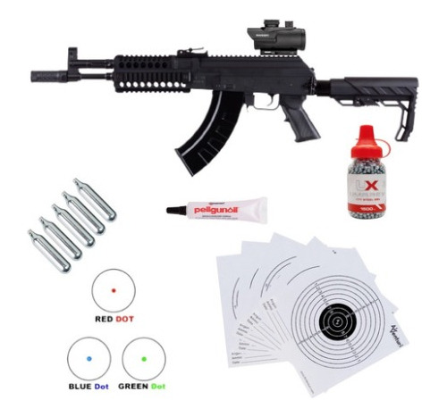 Ak1 Full Auto Crosman 4.5mm 430fps Co2 C/mira 4x15 Xchws P