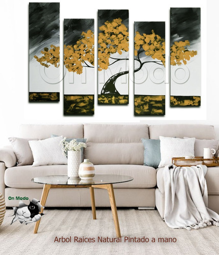 Cuadros Tripticos Arbol De La Vida Modernos Living Oficina