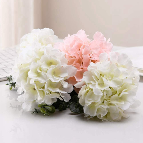 Pacote Completo De 20 Cabeças De Flores De Seda De Hortênsia