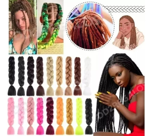 Extensiones Pelo Sintético Para Trenzas Africanas Kanekalon