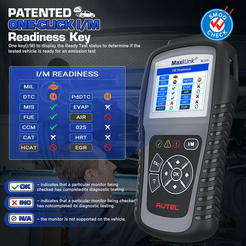 Maxilink Ml519 Obd2 Escáner, Modo Mejorado 6 Lector De...