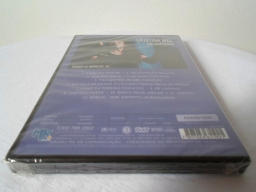 Dvd Dê Carinho - Cristina Mel - Lacrado