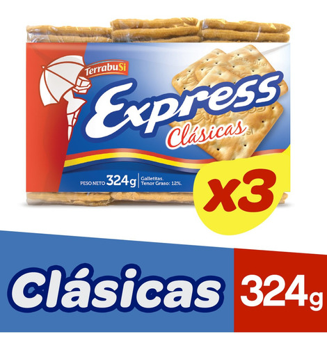 Pack X 18 Unid. Galletitas   324 Gr Express Galletitas Crac