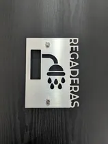 Comprar Señalamiento Letrero Sanitario Baño Aluminio Compuesto Color Regaderas