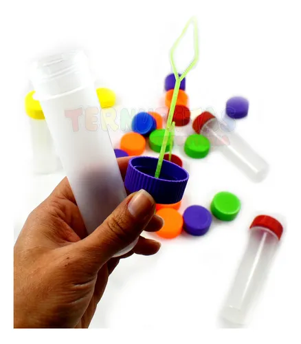 Tubo + Tapita + Palito Combo X100 Burbujero Sin Liquido Ap