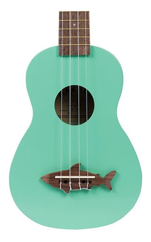 Ukulele Acústico Kala Makala Shark Soprano Mk-ss/grn Com Cor Verde