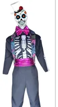 Comprar Disfraz Catrin Muerte Halloween Niños + Sombrero De Catrin