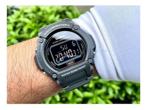 Reloj Casio W-219h-8b W219h Crono 50m Luz Alarma Ahora12