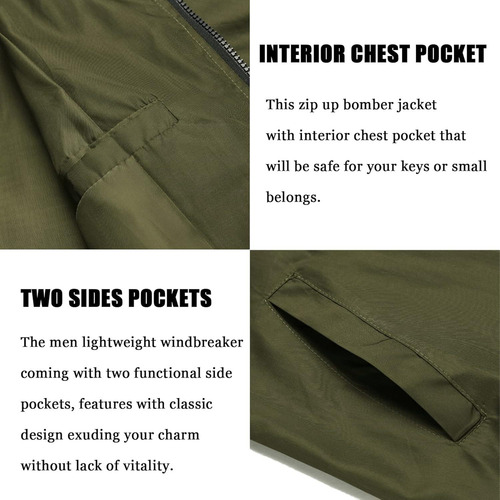 Nuevo Chaqueta Bomber For Hombre Casual Soft Shell Moda