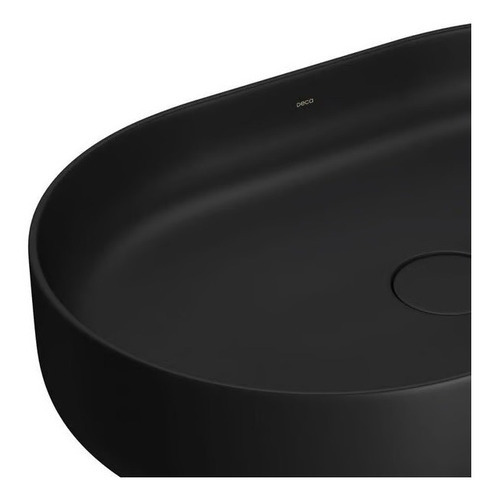 Tubo de soporte Deca Slim de 60 x 40 L.14060.94, ovalado, color ébano mate