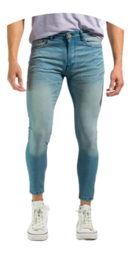 Jeans Slim Fit Celeste Liso The Kings Rosario