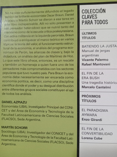 Peronismo Y Dictadura: Daniel Azpiazu/ Martín Schorr (Usado)