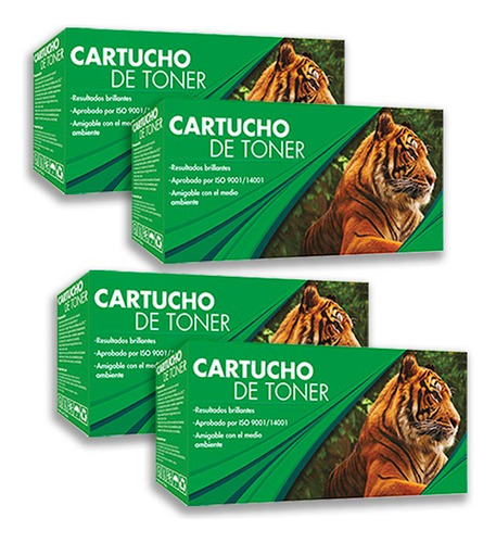 Kit 4 Toner Compatible Con 201a Cf400a Color Negro Generico
