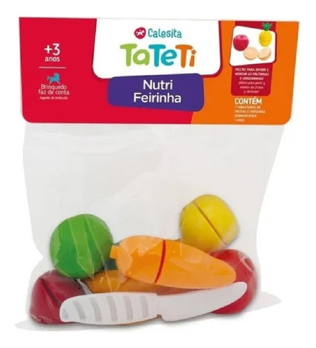 Set De Frutas Con Velcro - Nutri Fruit - Calesita 