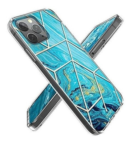 Funda Compatible Con iPhone 11 Pro Mármol Color Turquesa