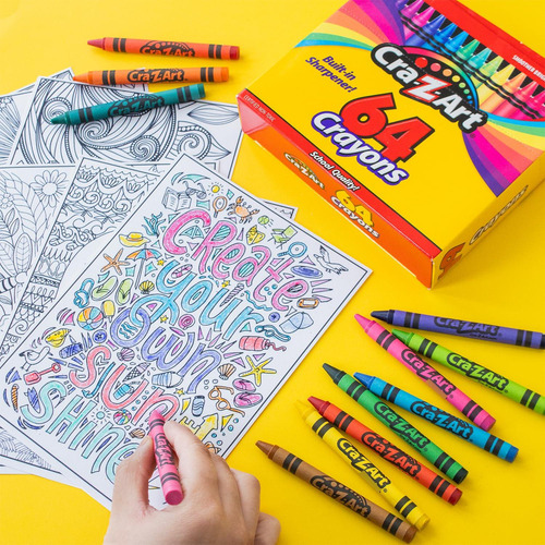 Crayones De Colores, 64 Unidades Para Dibujo Y Manualidades