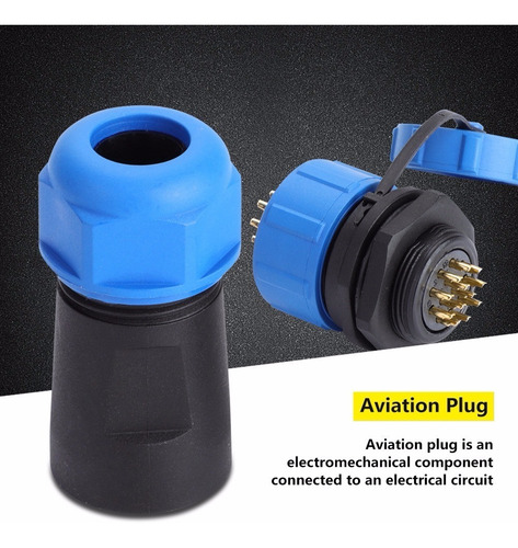 Conector De Enchufe De Enchufe De Plástico Impermeable De 12