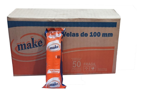 Velas Blancas Make Cortas 10 Cm Pack De 4 U - Caja X 50 Pack