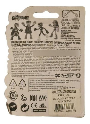 Figura Wonder Woman Flextreme Mattel 10cm