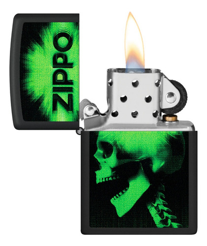 Encendedor Zippo Calavera Verde