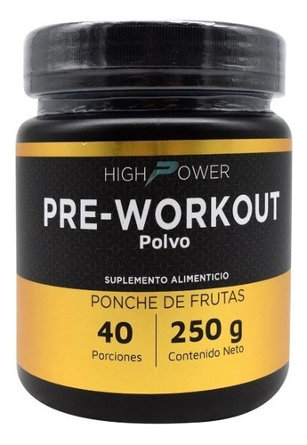 Pre Workout High Power Sabor Ponche De Frutas 250g