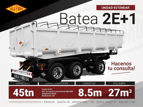 Semirremolque Batea 27m3/38m3/42m3 Sola Y Brusa 0km