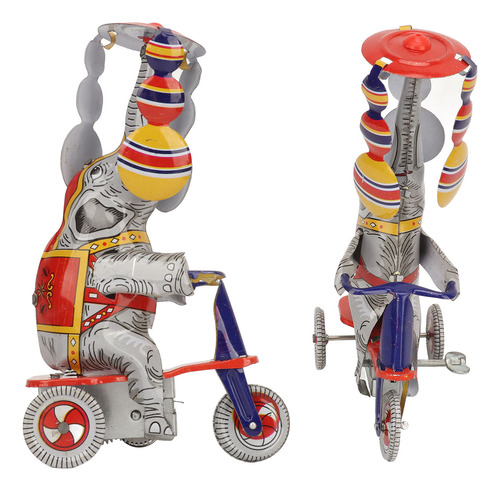 Lata De Juguete Con Forma De Elefante En Triciclo, Diseño Re