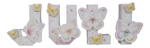 Letras 3d Personalizadas Para Candy Bar - Modelo Mariposas