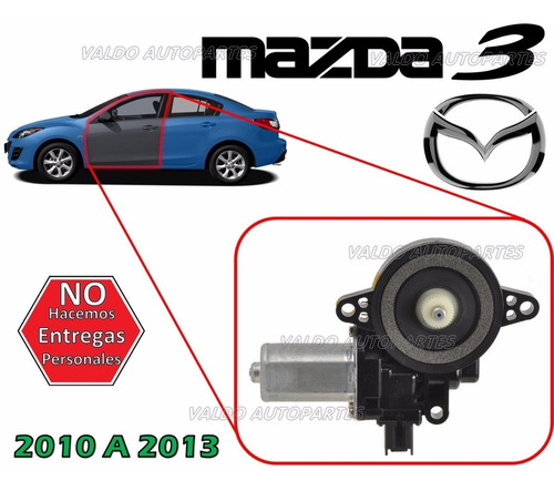 10-13 Mazda 3 Motor Electrico Elevador Delantero Izquierdo