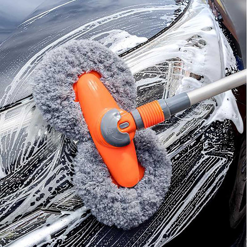 Fregona Para Lavado De Autos Con Poste Curvo Extensible, Mop