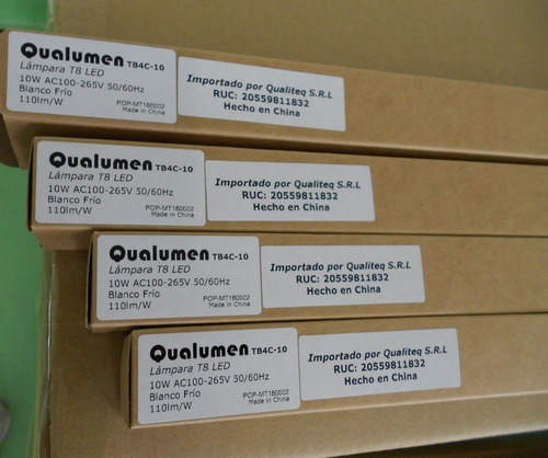 Pack De Tubos Led 18w, 120cm, 2160lm, Qualumen, X10 Unidades