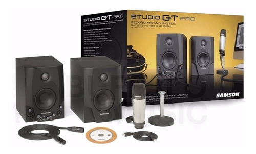 Monitores Estudio Samson Sgt4 Pro + Microfono Condenser C01