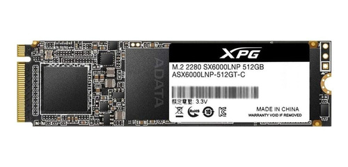 Imagen 1 de 3 de Disco sólido SSD interno XPG SX6000 Lite ASX6000LNP-512GT-C 512GB