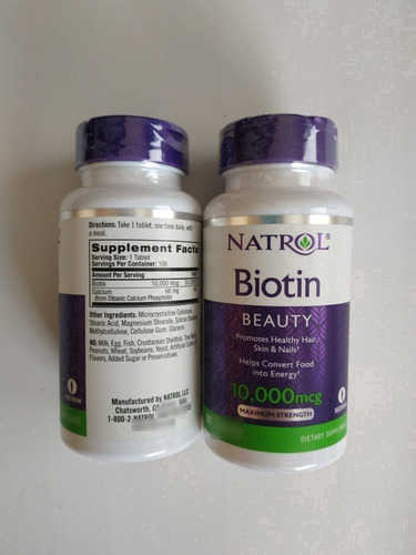 Biotina Natrol 10000 Mcg-oferta-cabellos-uñas-importada