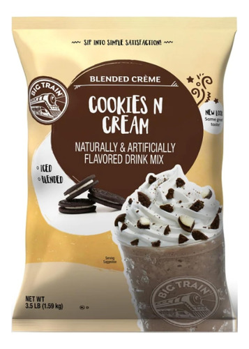 Mezcla Bebida Cookies & Cream Big Train 1.59 Kg