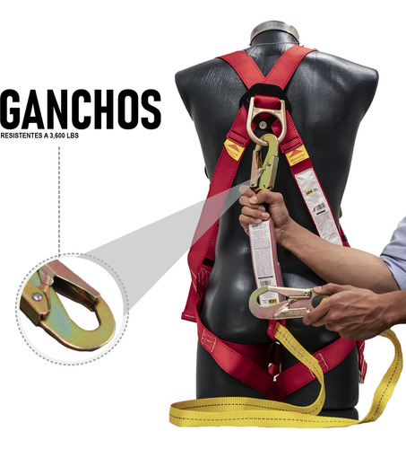 Kit Anti Caídas Mod. Kit-lica Unitalla Rojo Y Amarillo