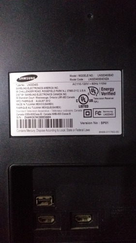 Imagen 2 de 2 de Tv Samsung 32 Ln32d403e4d Para Repuestos