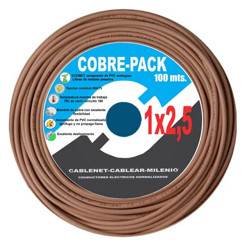 Cable 2,5mm X Rollos De 100m C/u 5 Años De Garantía 